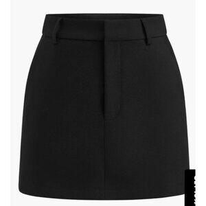 Commense Black Mini Skirt With Belt Loops XS Womens Polyester